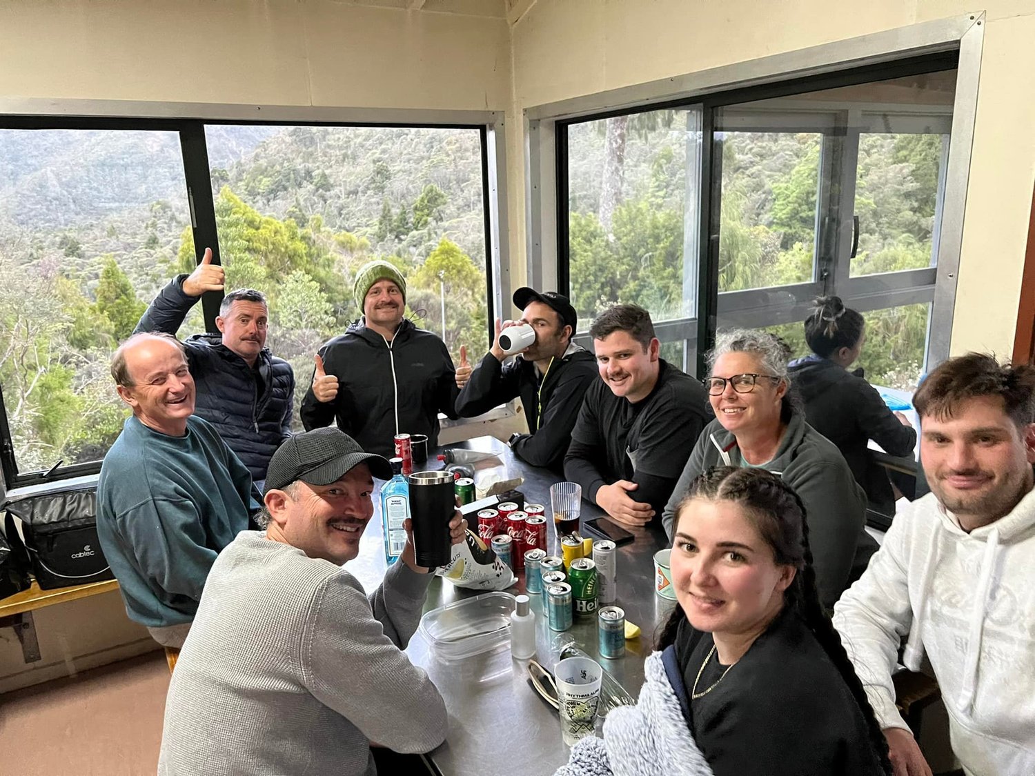 Hoppers team in Pinnacles hut