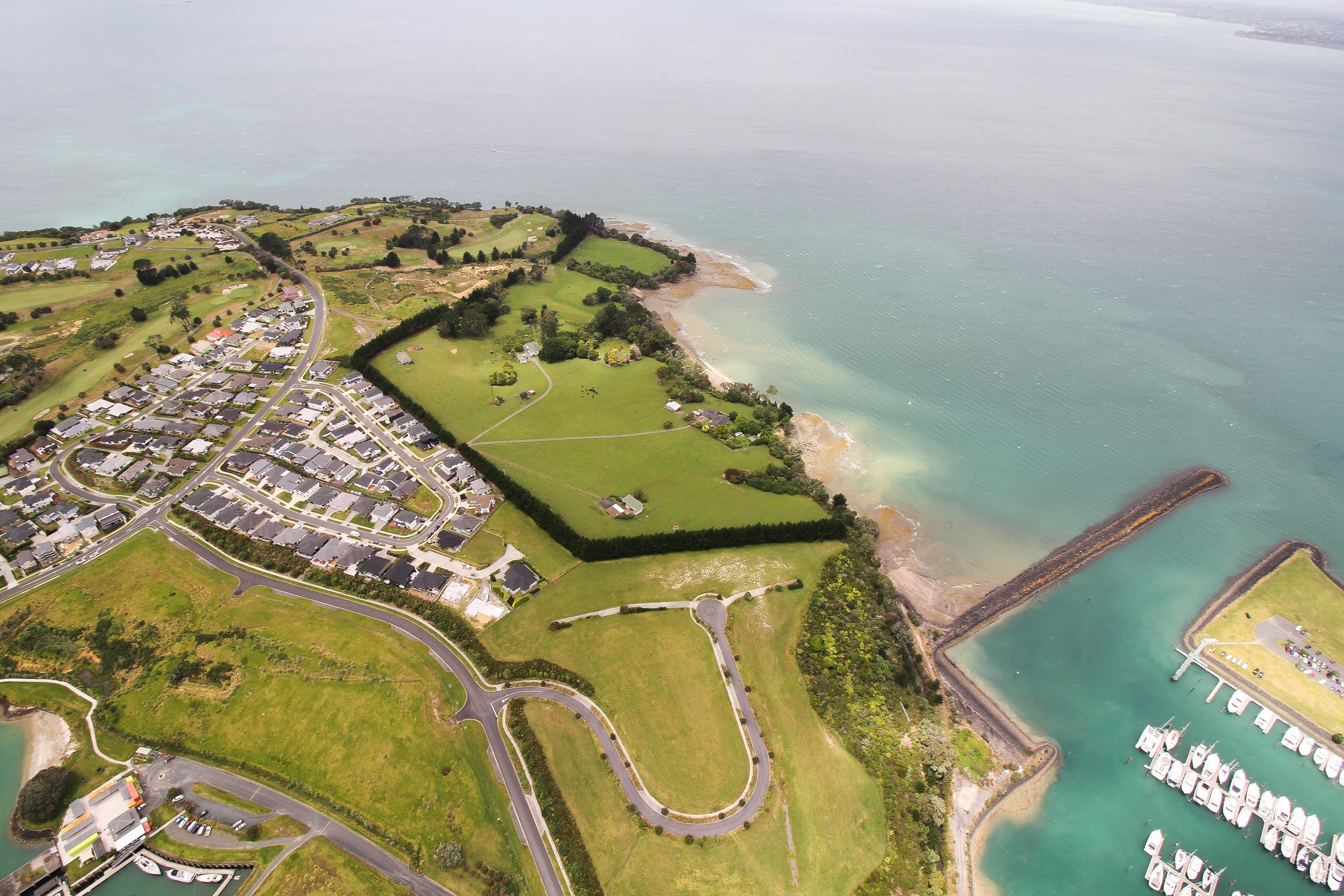 Aerial of Hobbs Farm in Gulf Harbour