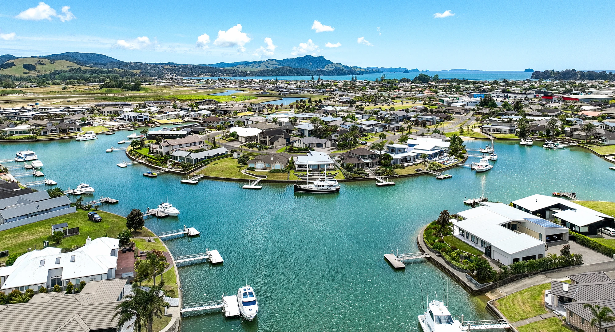 Houses and boats on canal